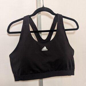 Adidas Black & White Believe This Sports Bra Sz 2XL Used but Good Condition